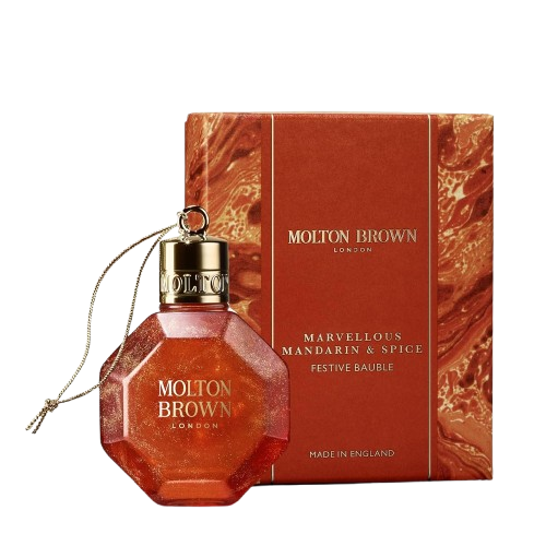 MOLTON BROWN Marvellous Mandarin & Spice Bath & Shower Gel Festive Bauble 75 ml - Гель для ванни та душу з ароматом мандарину і прянощів - фото №1